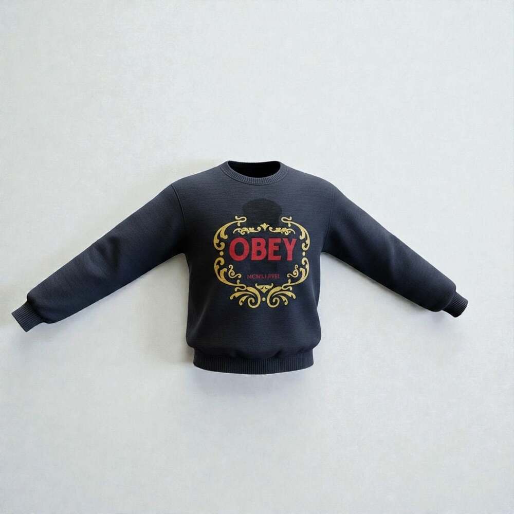 Obey Propaganda MCMLXXXIX Graphic Crewneck Sweatshirt Size M